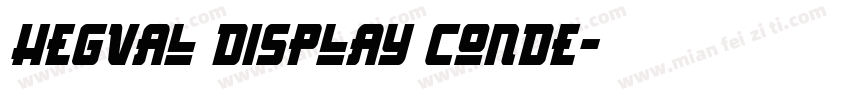 Hegval Display Conde字体转换